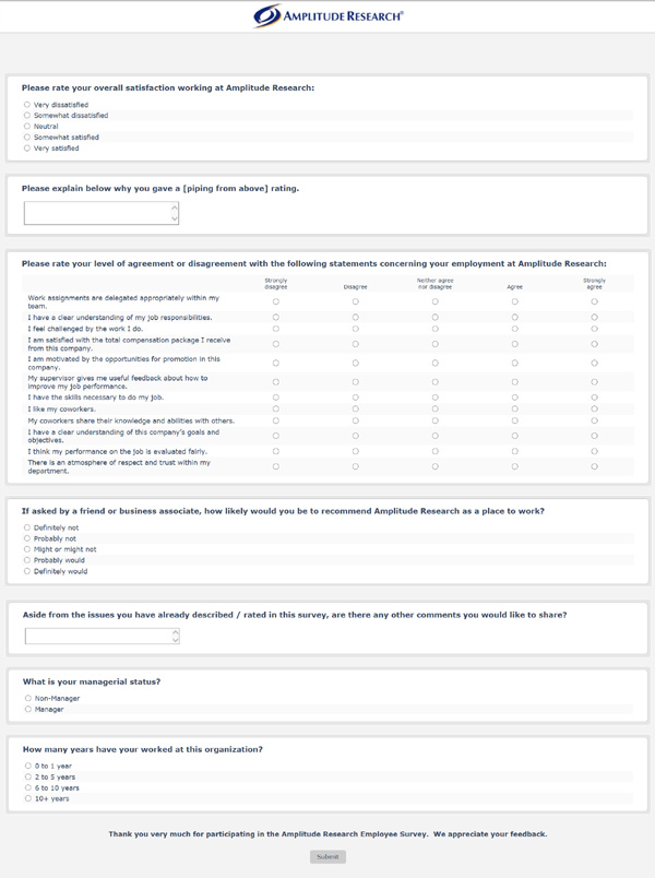 Business research paper on employee satisfaction