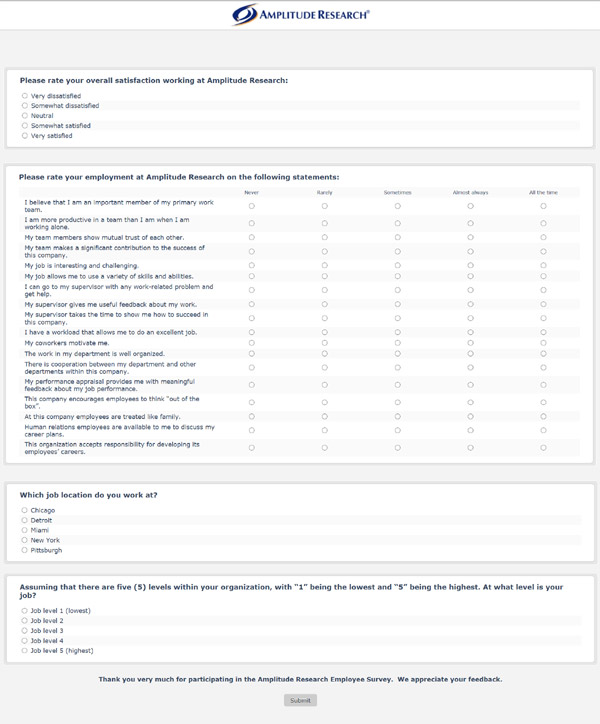 Customer Service Questionnaire For Employees Remar